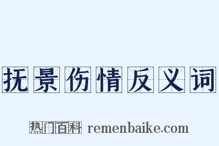抚景伤情反义词是什么意思的图片